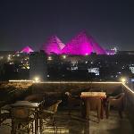 Enjoy golden pyramids view
