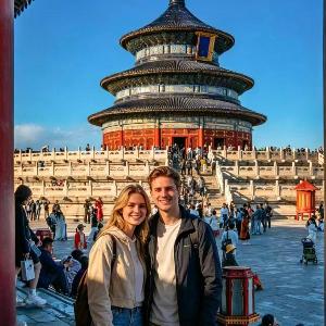 Beijing High-Rise Panoramic European International Mansion- Near Embassy District Forbidden City Temple of Heaven and Bar Street one-way PEK airport pick-up Express collection free laundry free coffee tourist ticket service