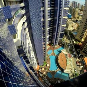 Flat luxo na beira mar com vista