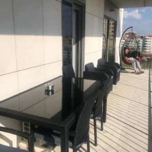 Apartment with one bedroom in Aveiro with wonderful sea view furnished garden and WiFi 11 km from the beach