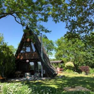 Finnhütte mit Panoramablick