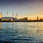 Riverside 2x Balcony O2 Arena Canary Wharf Skyline