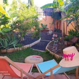 Studio in Bajamar with wonderful mountain view enclosed garden and WiFi